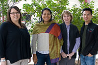 New staff Christina Adamson, Maria Alfaro, Karen Beverlin, Chinh Lam