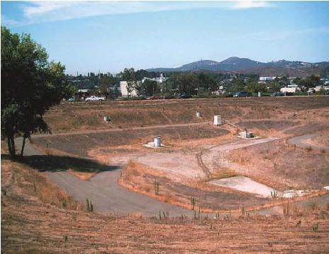 Example of a well-designed perimeter road with access ramp that will allow good access to this extended detention basin for maintenance and vector control.