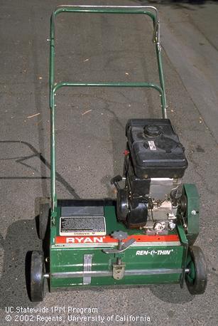 A dethatcher (vertical mower).  