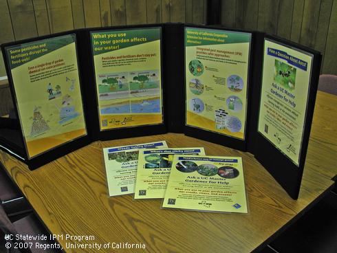 IPM and water quality posters and display for UC Master Gardeners.