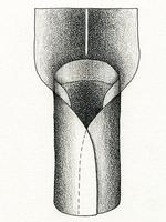 Illustration of sheath with overlapping margins