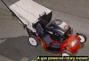 Photo of a gas powered mower