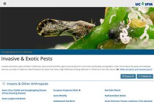 Learn about California invasive pests via the Invasive & Exotic Pests webpage. 